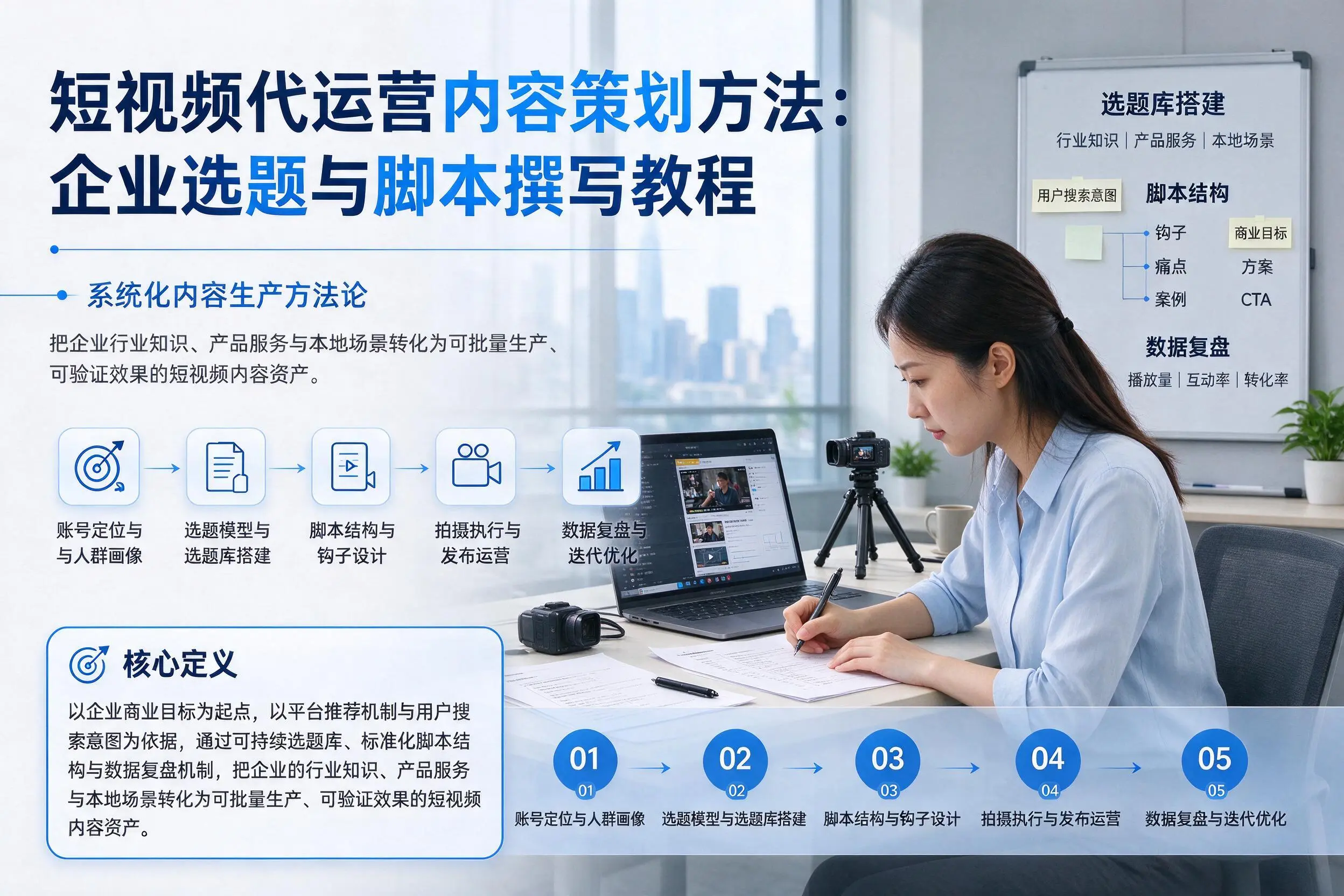 短视频代运营内容策划方法：连云港企业选题与脚本撰写教程