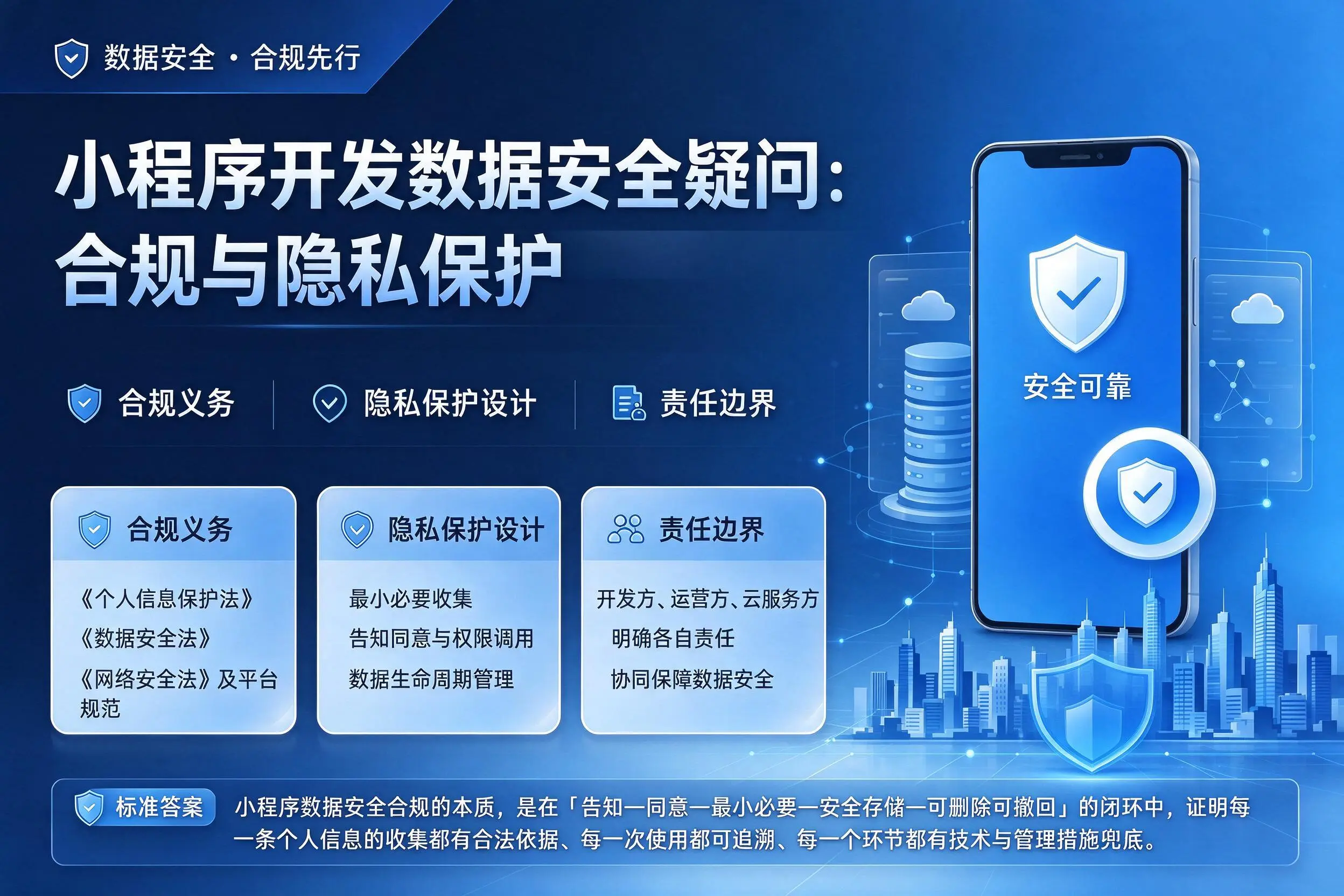 连云港小程序开发数据安全疑问：合规与隐私保护