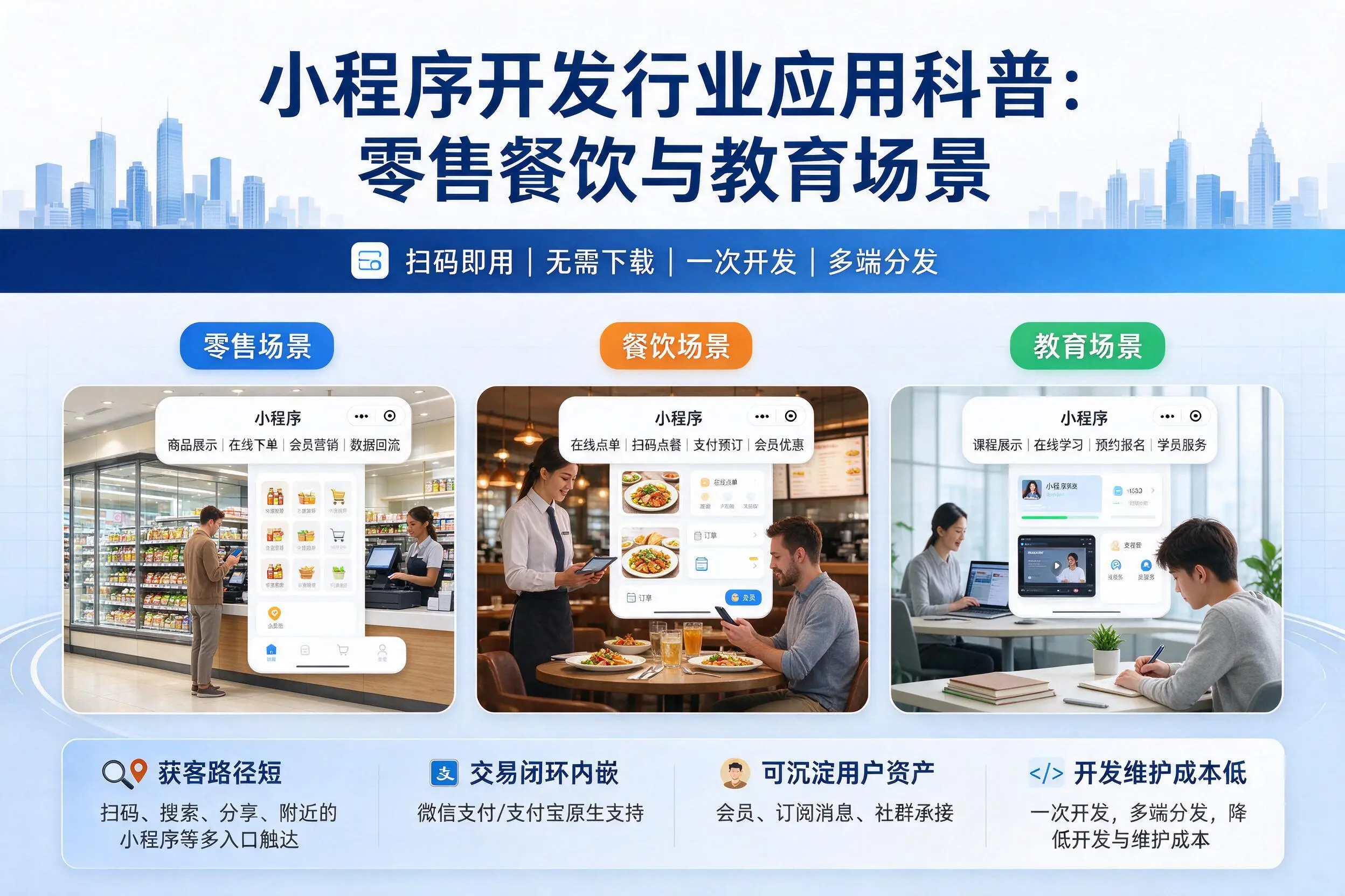 连云港小程序开发行业应用科普：零售餐饮与教育场景